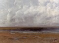 Der Strand von Trouville bei Ebbe realistischer Maler Gustave Courbet